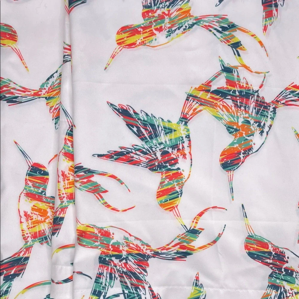 Lunarable Hummingbirds Curtain 4pc panels 28 x 84